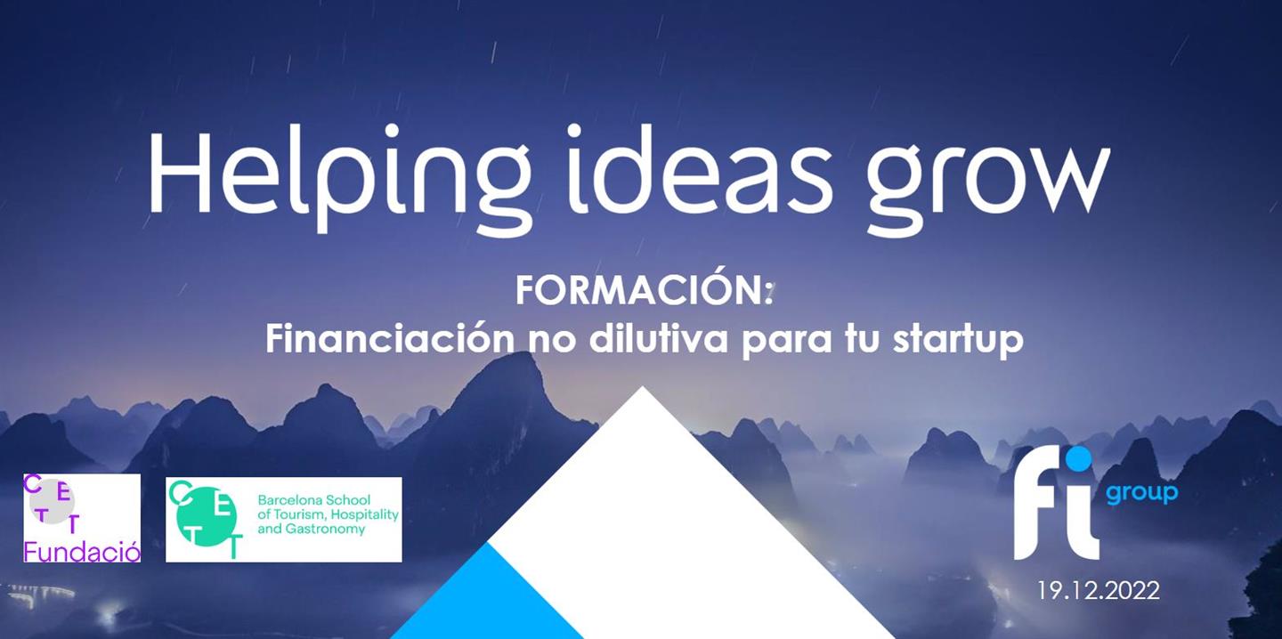 Mentoring sobre financiación no dilutiva para ‘startups’